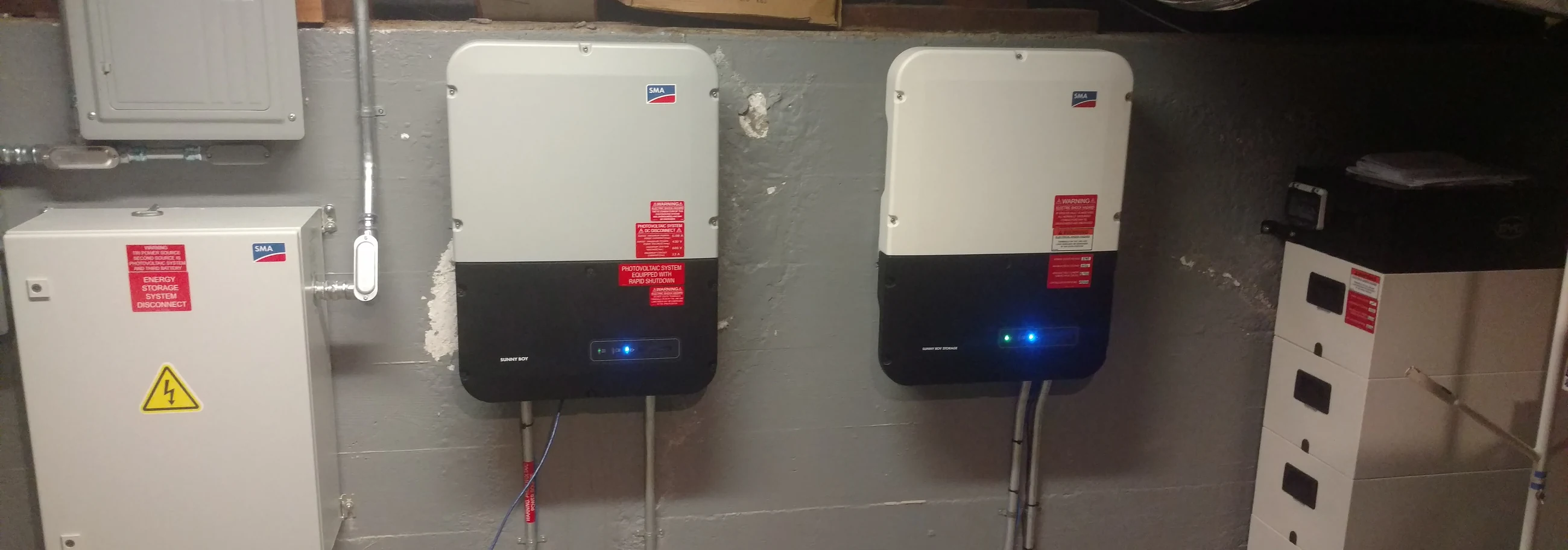 Subpanel, inverters and conduit runs in a rewired house